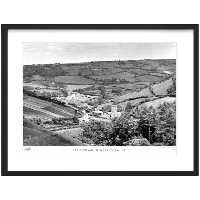 Branscombe, General View 1931 1 Piece Single Picture Frame Wall Art, 40cm H x 50cm W x 2.3cm D