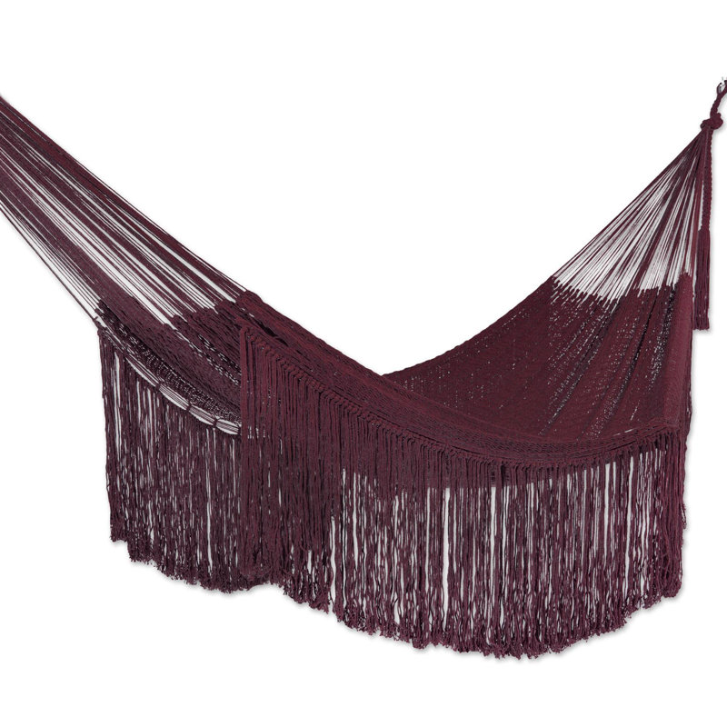 Hamac à barre d'écartement double, l 79 po x L 94 po, Vin
