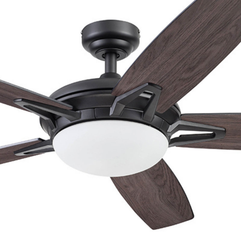 Azuza 52" Ceiling Fan with LED Light, Matte Black