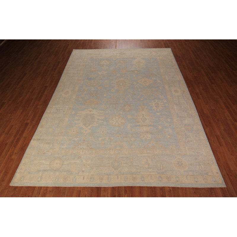 Tapis en laine nouvel âge 11 pi 11 po x 8 pi 11 po One-of-a-Kind Bleu marine et bleus