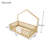 Twin Floor Bed with High Rails, Wooden Montessori Bed with LED Light for Safe and Comfortable Sleep-98550010-96928750