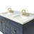 Hamlet 61'' Double Bathroom Vanity with Carrara Marble Top-309011835