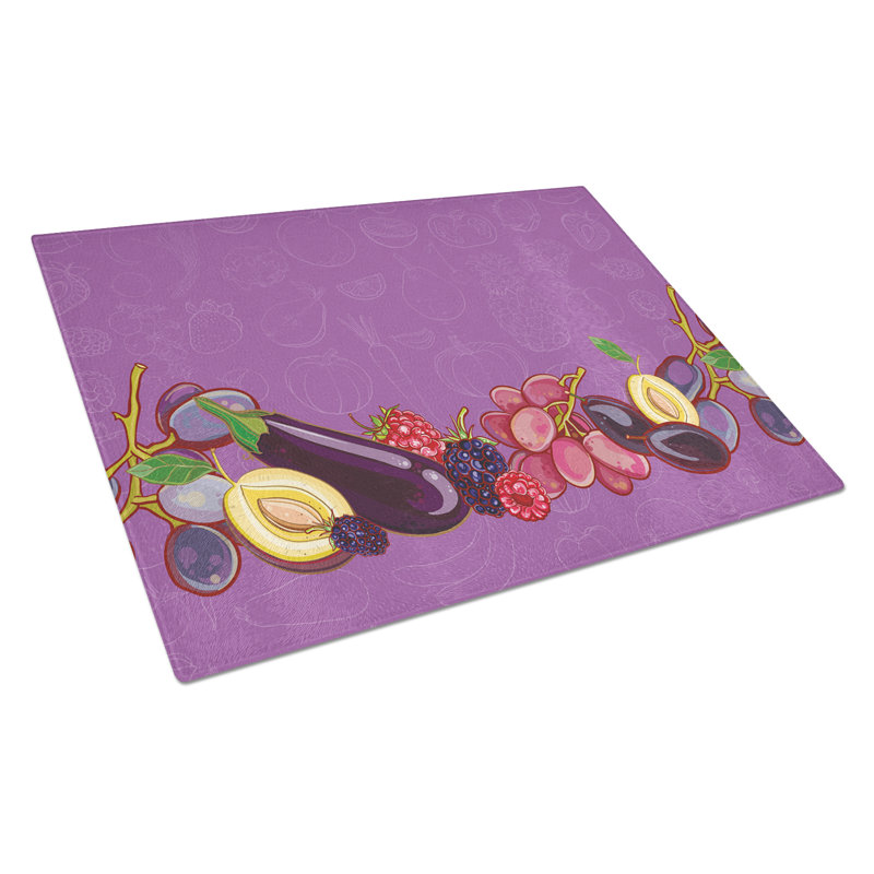 Planche à découper en verre trempé east urban home fruits et légumes