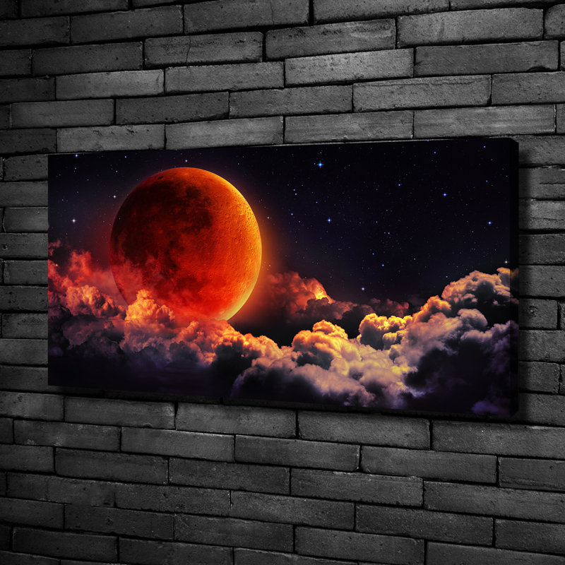 Moon Eclipse - Wrapped Canvas Print, 50cm H x 100cm W
