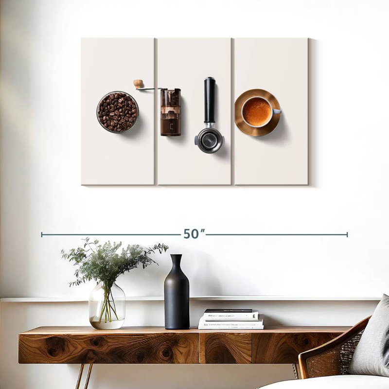 Coffee Equipment Lineup, 24" H x 38" W