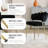 Elegant Tufted Velvet Curved Weaved Back with Metal Legs Side Dining Chair Set-1714187233-1714187234