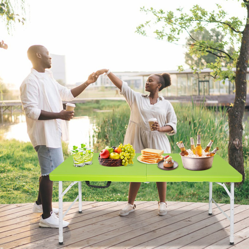 Table pliante portative verte de 4 pieds pour un maximum de 135 kg, Vert