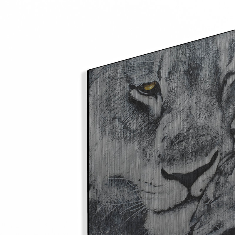 «Lioness» par Britt Hallowell, art mural en métal, 12 po x 12 po, H 12 po x l 12 po