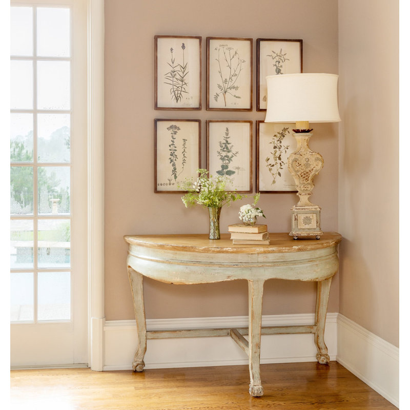 54.75 " W Solid Wood Top Console Table