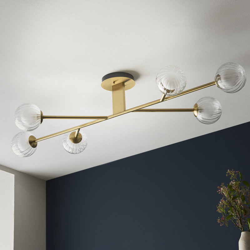 Stets 1-Light 25cm Semi Flush Mount