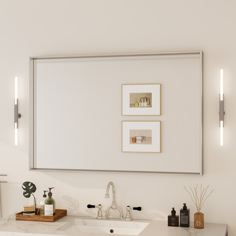 Miroir de salle de bain rectangulaire rectangulaire, 48 po x 32 po