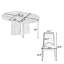 Ensemble de table de salle à manger extensible en bois massif Topmax pour 4 personnes, ensemble de table de cuisine extensible avec 4 chaises rembourrées et rallonge amovible de 16 pouces pour la salle à manger et le salon-767806554