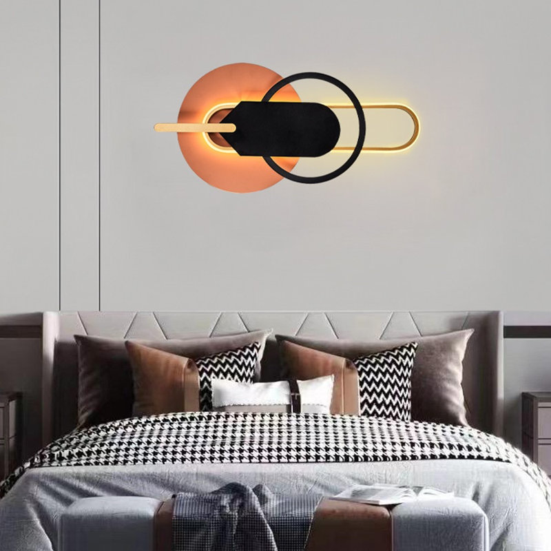 Applique à bras en métal à DEL