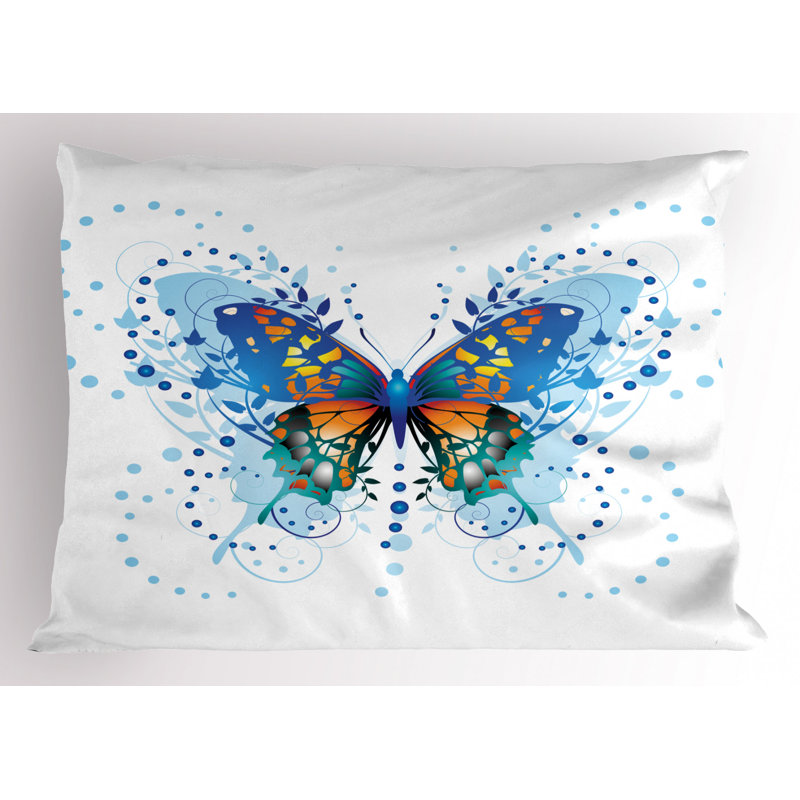 Swallowtail Polyester Sham Set, Twin