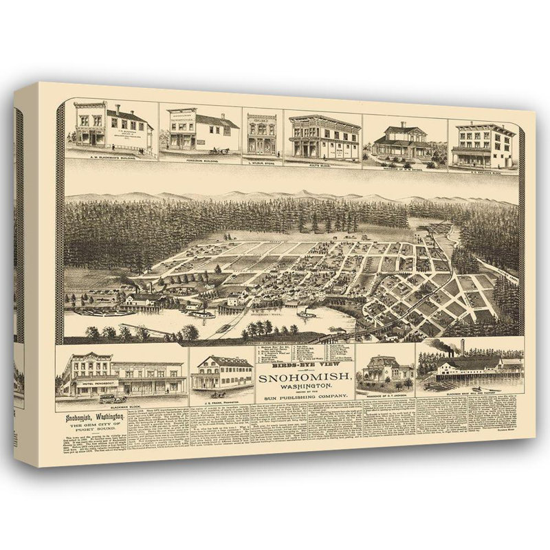 Art sur toile tendue par Red Barrel Studio® Elliot Gallery, Snohomish Washington, Elliot, 1890, H 15 po x l 18 po