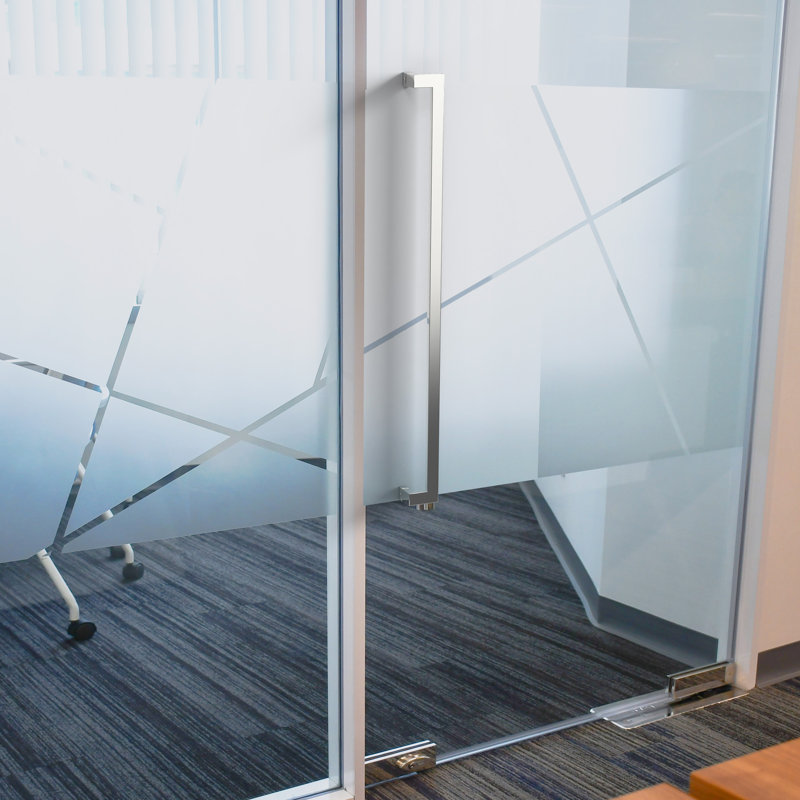 Poignée de porte satinée à pousser / tirer en acier inoxydable - Poignée de porte en acier inoxydable pour porte d'entrée en verre