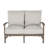 Charleston Aluminum Loveseat - Oak-138126307-69974753-138126290
