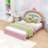 Upholstered Rainbow Design Platform Bed with Drawer-1356464825