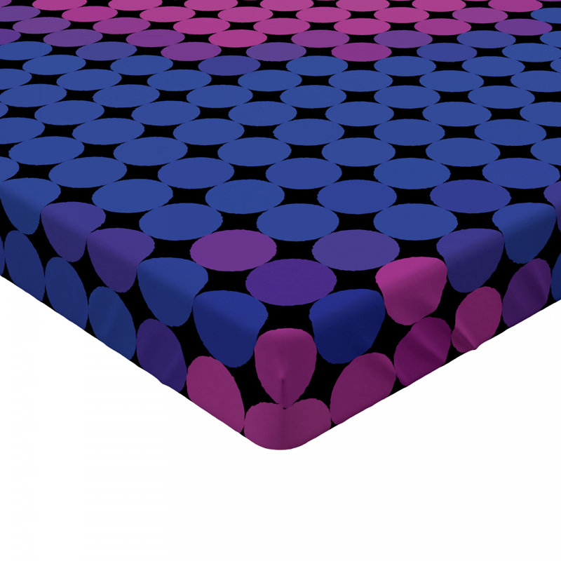 Microfiber Polka Dots Fitted Sheet, Queen Fitted Sheet