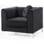 Fauteuil incliné noir élégant Sleek-673135963