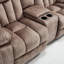 Ensemble de salon inclinable 3 pièces en microfibre moderne avec fauteuil inclinable électrique, causeuse électrique et canapé inclinable manuel-120960001