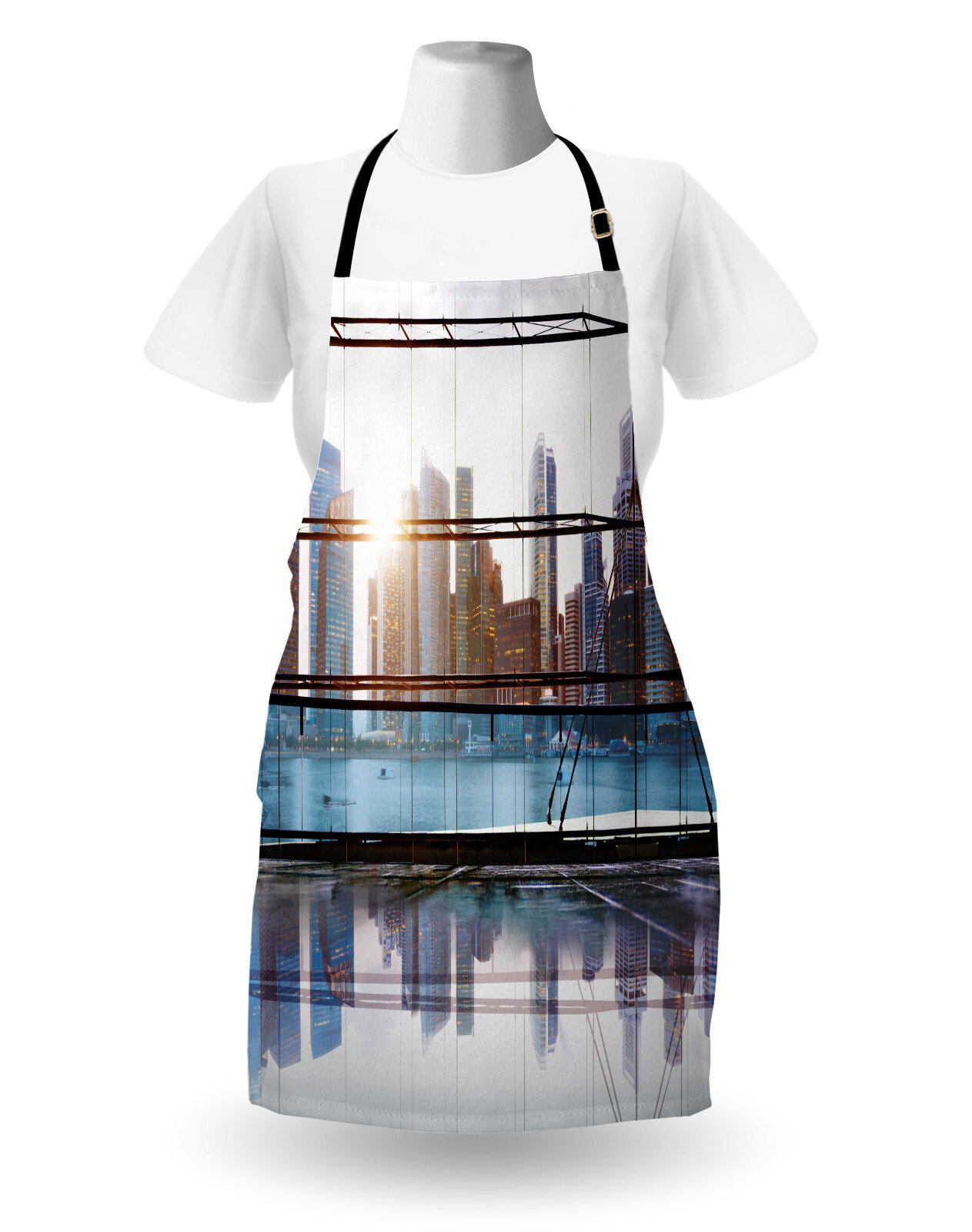 East Urban Home City Apron Unisex, Futuristic Metropolitan, Adult Size ...