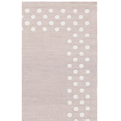 Laine touffetée à la main Martha Stewart; Tapis intérieur / extérieur en coton à pois