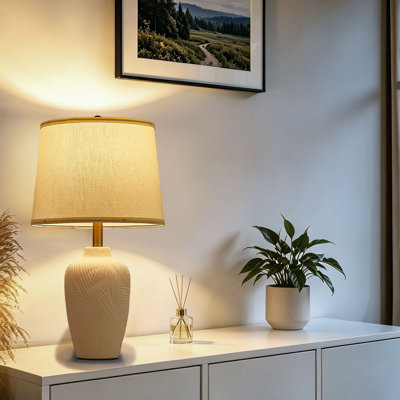 Modern Textured Ceramic Table Lamp Touch Control Lamp