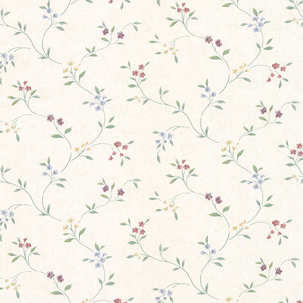 Petit papier peint floral 32,7 pi x 20,5 po Amaranthine, Vert