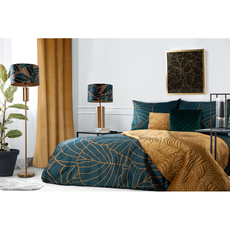 Abdihafid Blackout Curtains Single Panel, Gold