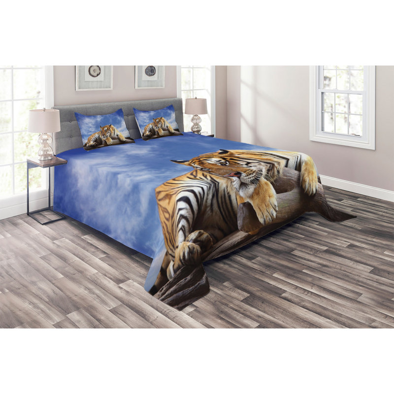 Eclectic Polyester Coverlet, King Bedspread + 2 Shams