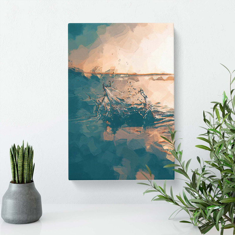 Make A Splash In Abstract - Wrapped Canvas Print, 76cm H x 50cm W x 3cm D