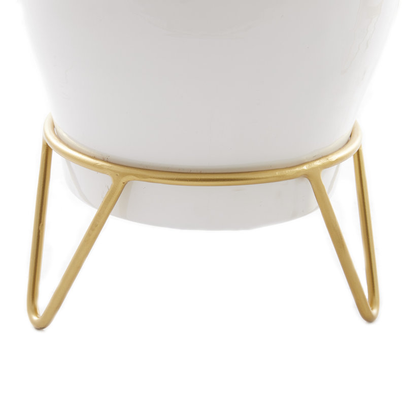 Metal Cachepot, White