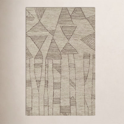 Ann-Sophie Gray Hand-Tufted Abstract Wool Rug