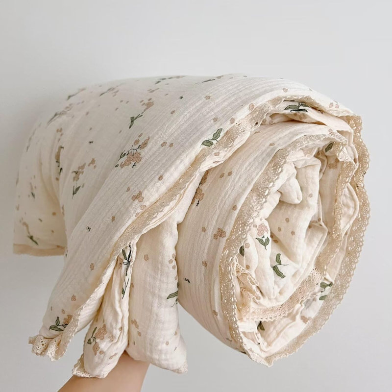 Cute Pattern 2-Layer Muslin Cotton Quilt/Blanket