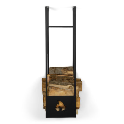 LUMBER LOCKER 27.3cm W Metal Log Rack