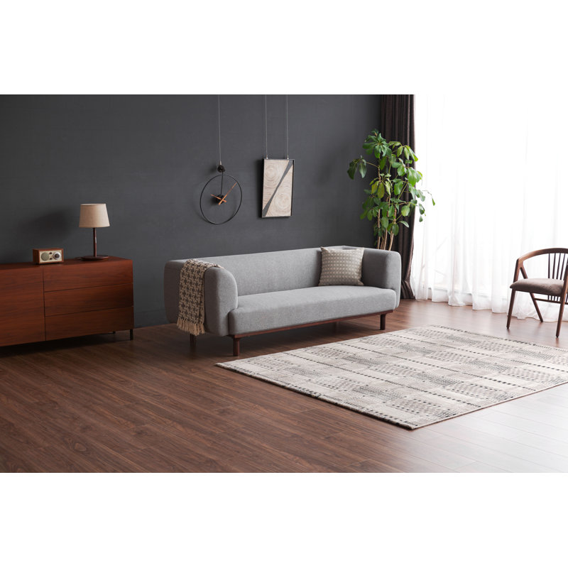 Aiobheann 3 Seater Upholstered Sofa, Grey, NA