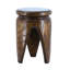 Table d'appoint en bois de paulownia sculptée à la main