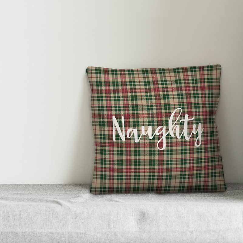  Coussin Naughty in Tartan, Housse de coussin