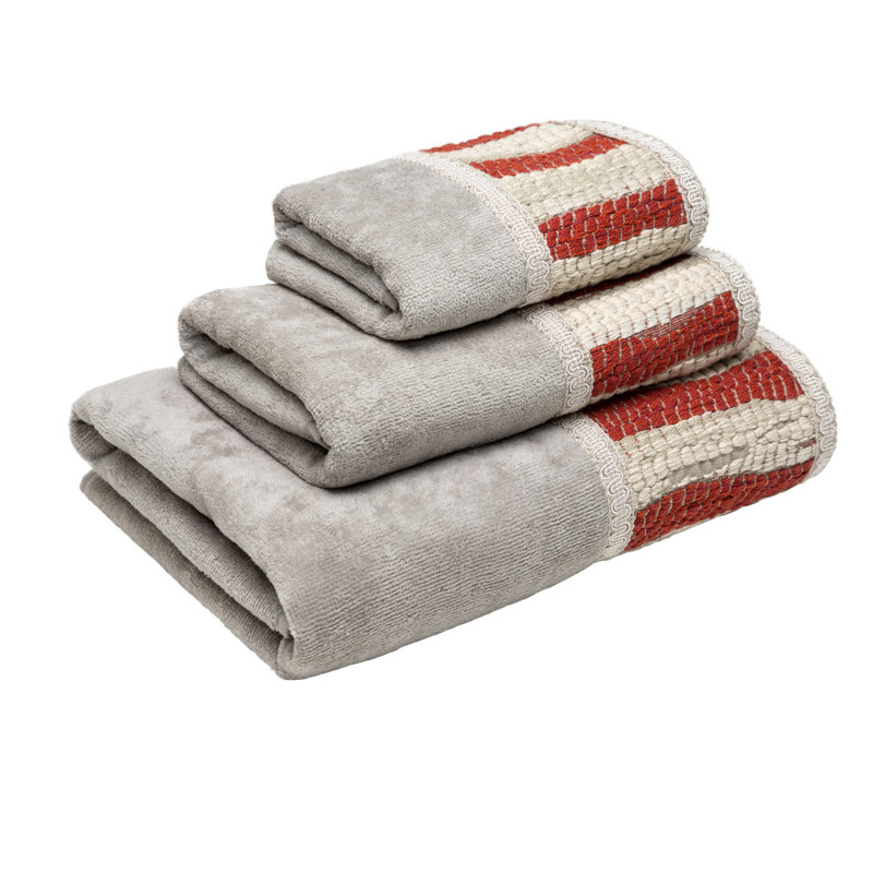 Ensemble de serviettes de bain 3 pièces, Gris