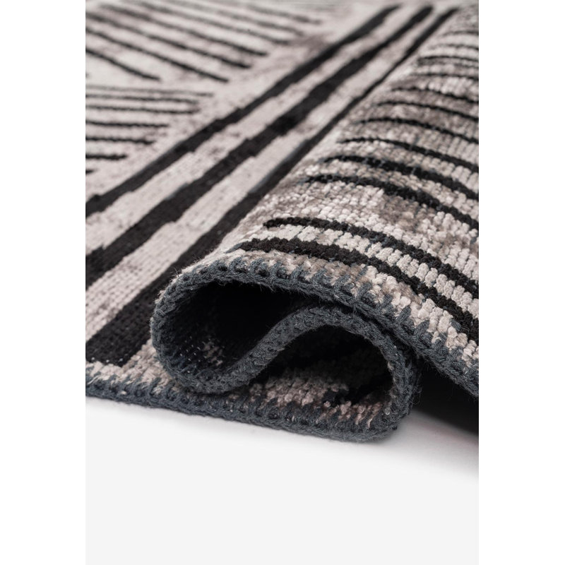 Rapture Animal Print Area Rug in Black, Rectangle 7'10" x 9'10"