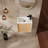 18.5" Wall-Mounted Bathroom Vanity With Resin Sink, Soft Closed Single Door, Bathroom Cabinet Set, MDF, Nature Wood (KD-Packing)