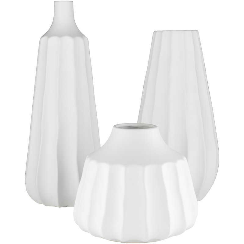 Ivory 17'' Ceramic Table Vase, Ivory
