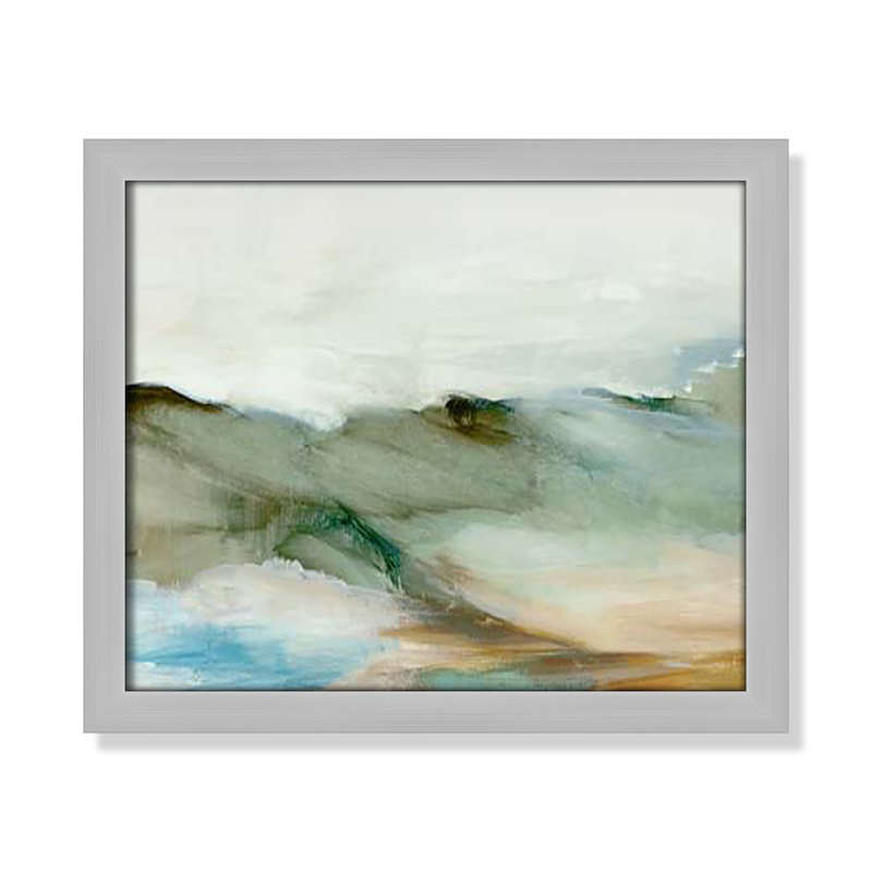 " Abstract Landscape " by Allison Pearce, Silver, 13" H x 15" W x 1.25" D
