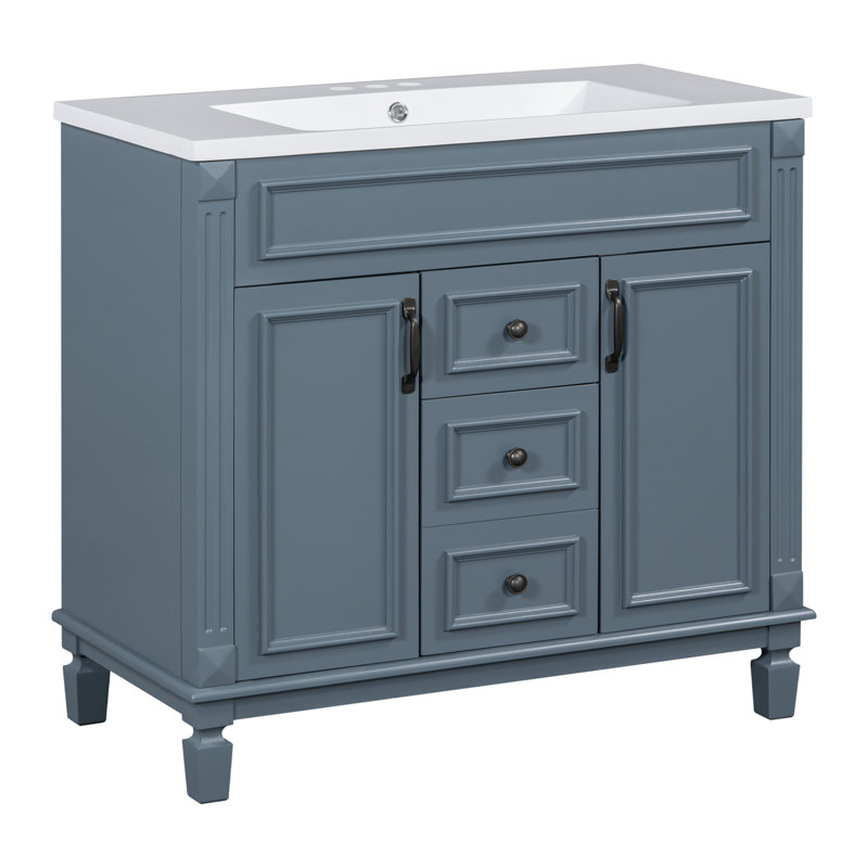 Armoire de salle de bain Tenara, Bleu