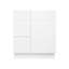 Meuble-lavabo avec tiroirs à gauche, sans comptoir, à assembler soi-même, 53 cm de profondeur x 76 cm de largeur x 88 cm de hauteur, blanc