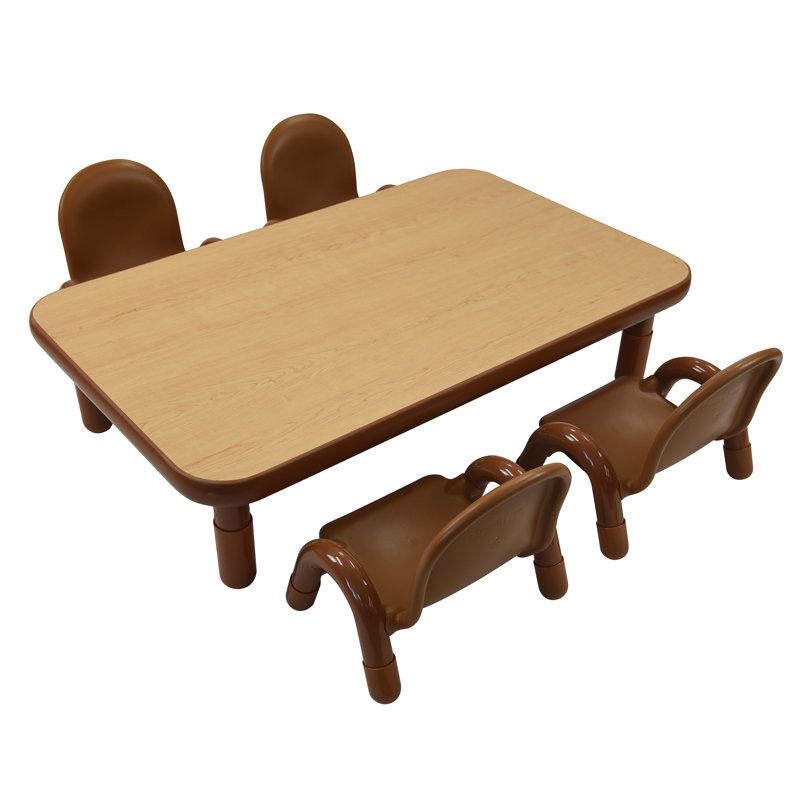 Ensemble de table rectangulaire et de chaises pour tout-petits pour tout-petits, H 12 po x L 48 po x l 30 po