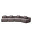 Canapé modulaire courbé en chenille sans assemblage requis-152276930