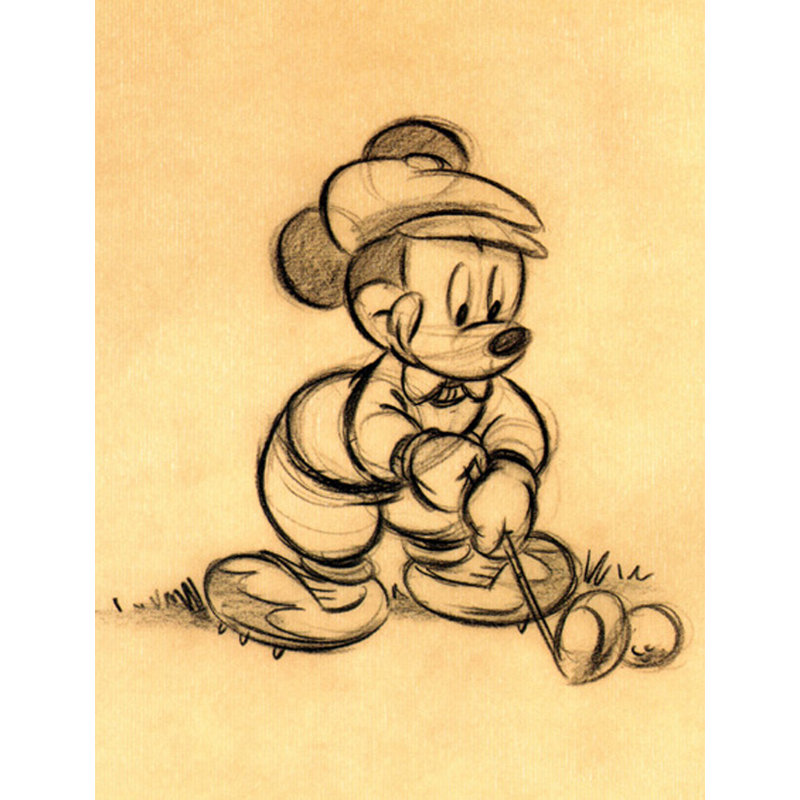 Mickey's Golfing Day, H 18 po x l 14 po