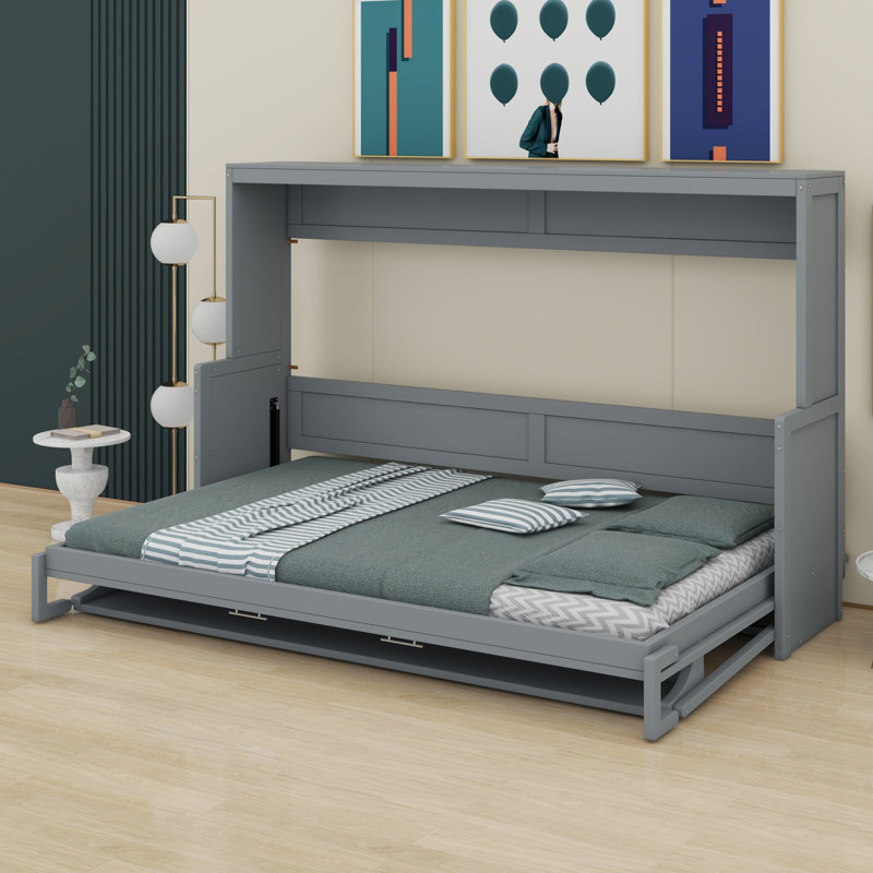 Space-Saving Hydraulic Wall Bed With Integrated Desk